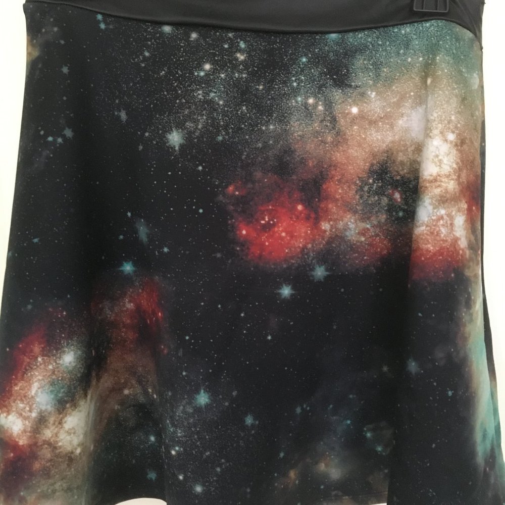 Space galaxy supernova twirl skater circle skirt